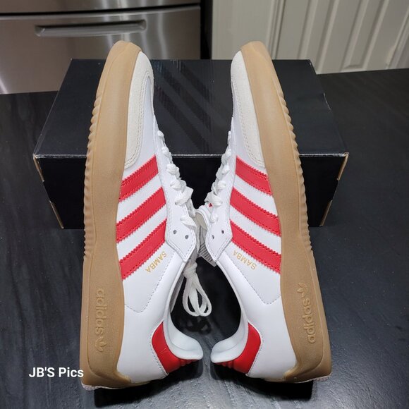 Adidas Samba OG PUIG Men's Shoes White Scarlet Red Gum JQ5865 BRAND NEW IN BOX - Picture 6 of 16